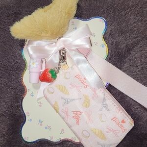 NWT $22 Pink Paris-Themed Kids Coin Purse with Cute Charms